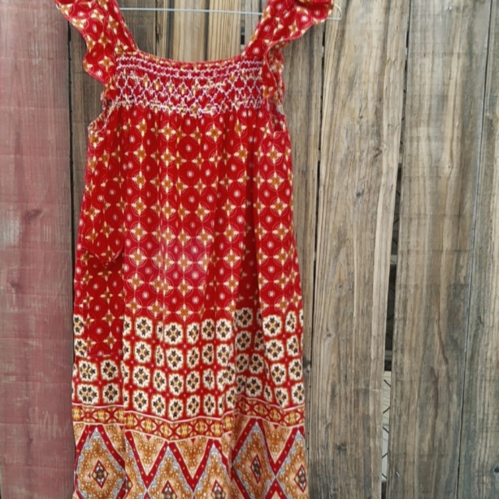 Handmade cotton Indian sunset sundress